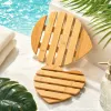 Carbonized heart-shaped placemats, coasters, heat-insulating table MATS, universal anti-slip MATS Specification image